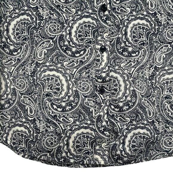 Foxcroft Appleseeds Shirt Size 8 Paisley Button Closure Wrinkle Free Cotton - Picture 5 of 8